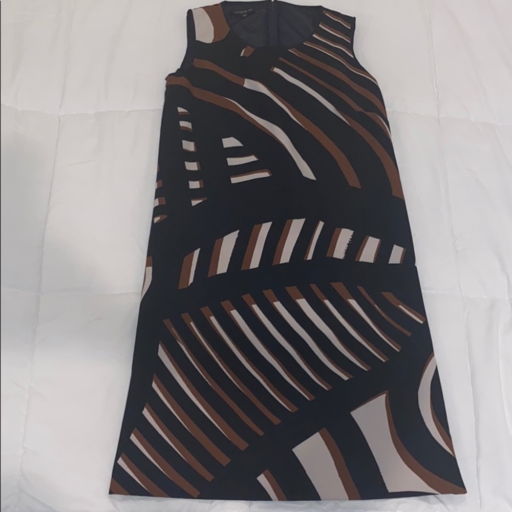 DONATED Lafayette Short Sleeve Patterned Midi Dress